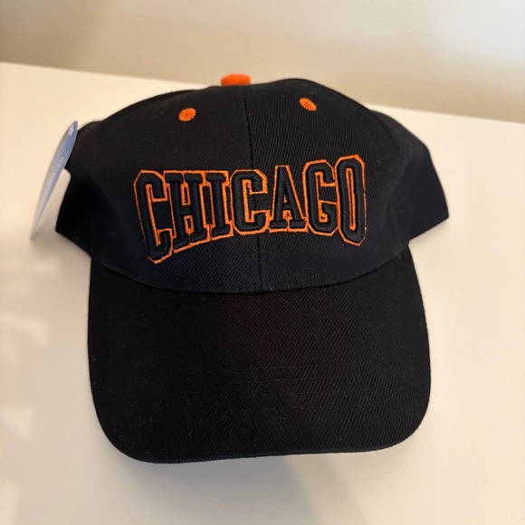 NWT Black and Orange Chicago Cap Hat O/S - Picture 3 of 7